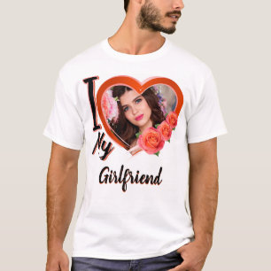 J'aime mon t-shirt de petite amie avec photo - swe