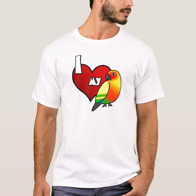 J'aime mon T-shirt de Sun Conure (Devant)