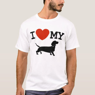 j'aime mon T-shirt de teckel