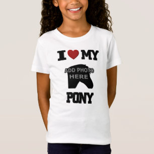 J'AIME MON T-SHIRT D'ENFANTS DE PONEY - AJOUTEZ