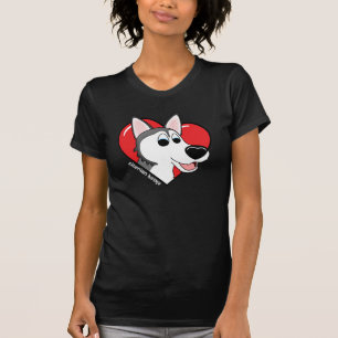 J'aime mon T-shirt d'obscurité de chien de