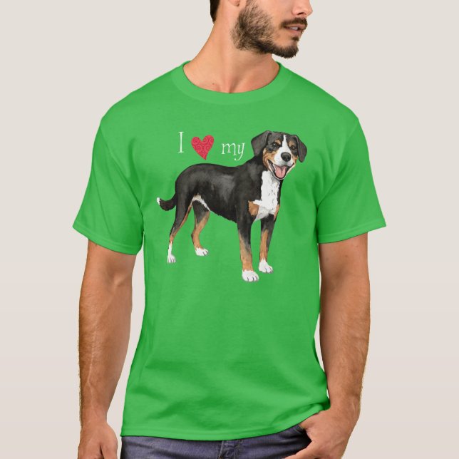 J'aime mon T-shirt Entlebucher (Devant)
