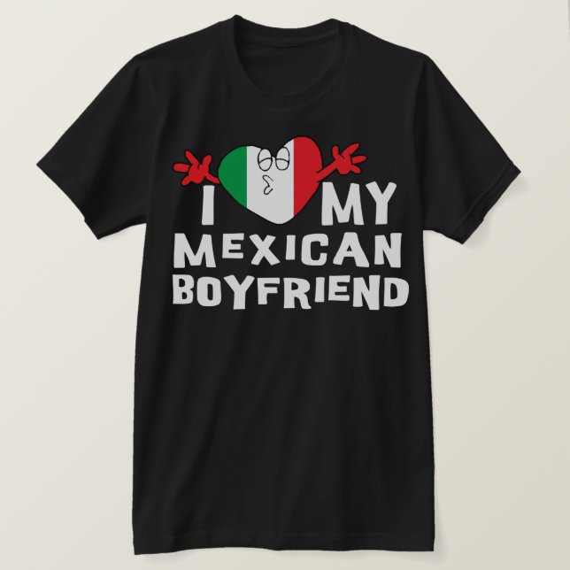J'aime mon T-shirt mexicain d'ami (Design devant)