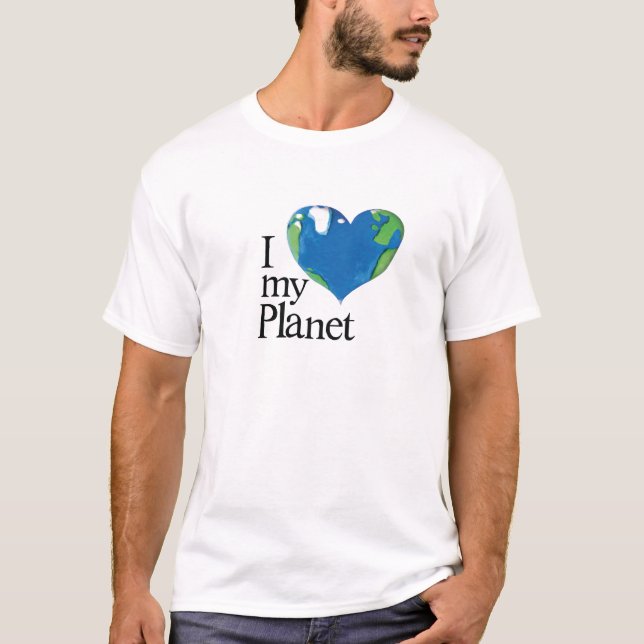 j'aime mon t-shirt planète (Devant)
