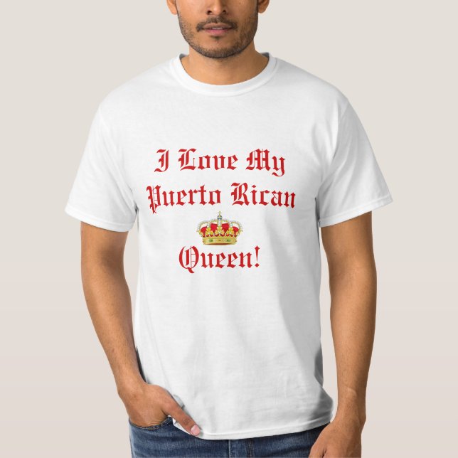 J'aime mon T-shirt portoricain de la Reine (Devant)