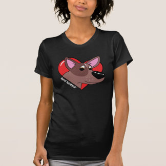J'aime mon T-shirt rouge d'obscurité de Heeler