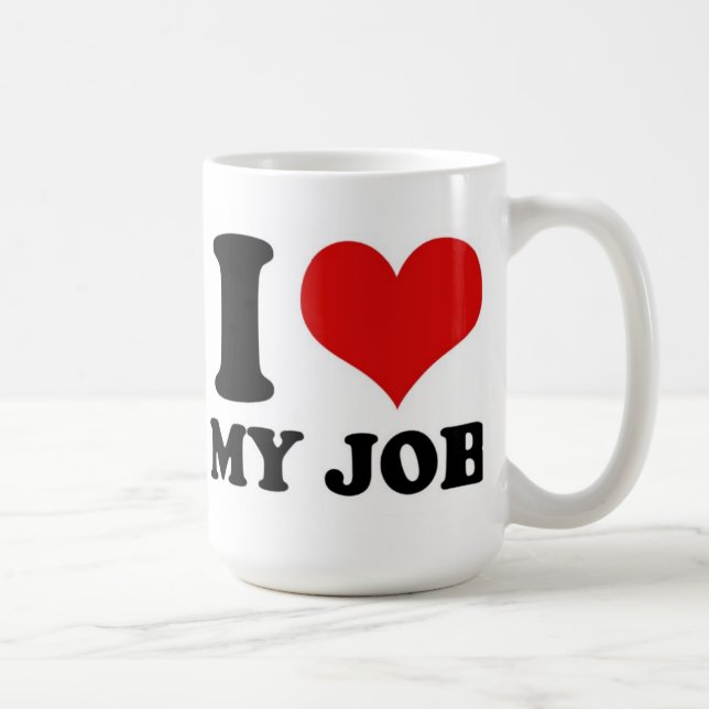 J'AIME MON TRAVAIL - mug (Droite)