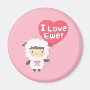 J'Aime Mouton Mignon Magnet Pun Humour
