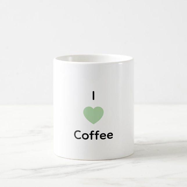 J'aime mug texte café (Centre)