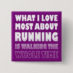J'aime ne pas courir Boutons drôles Badges Épingle