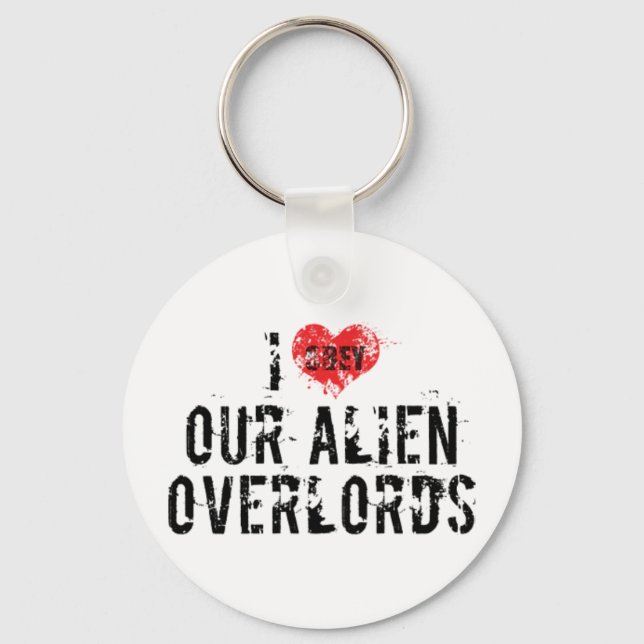 J'aime nos Seigneurs Aliens Porte-clés (Recto)