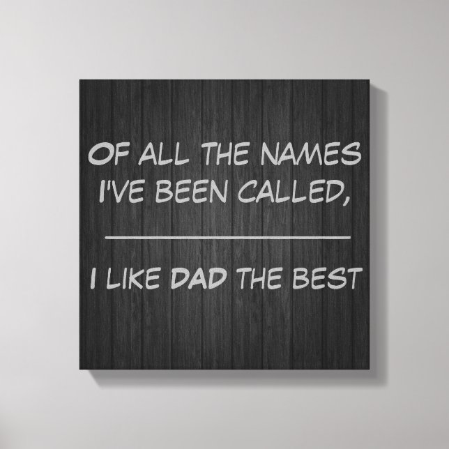 J'aime Papa le plus - Toile 30 x 30 cm (Recto)