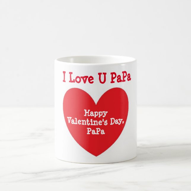 J'aime PaPa - Saint-Valentin rouge - Mug (Centre)