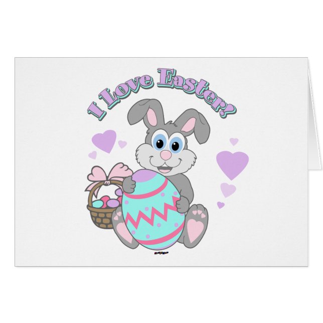 J'Aime Pâques ! Lapin de Pâques (Devant horizontal)