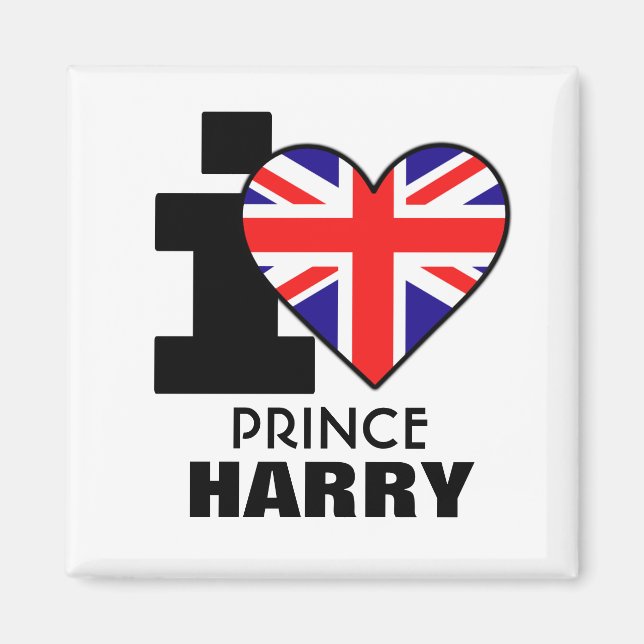 J'aime Prince Harry Magnet (Devant)