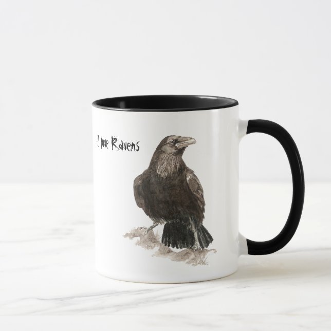 J'aime Ravens Mug (Droite)