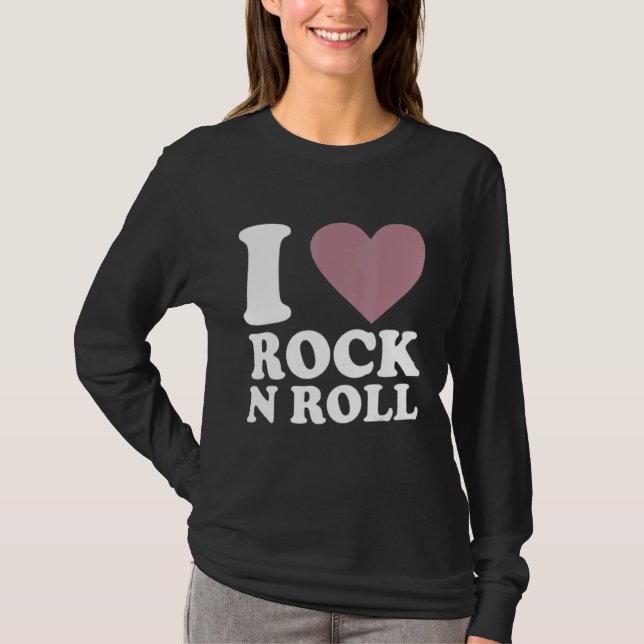 J'Aime Rock N Roll Avec Dire Sweat - shirt à capuc (Devant)