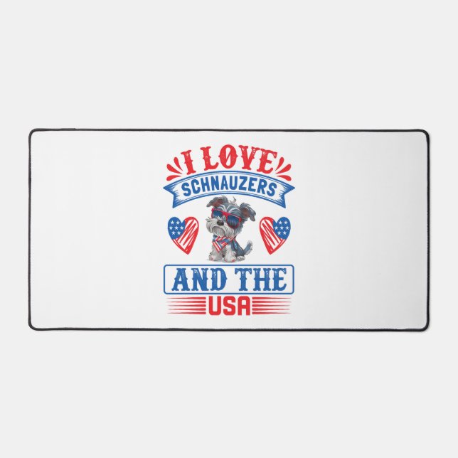 J'aime Schnauzers et les USA (Recto)