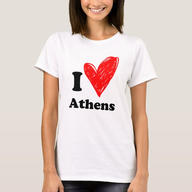 J'aime T-shirt Athènes (Devant)