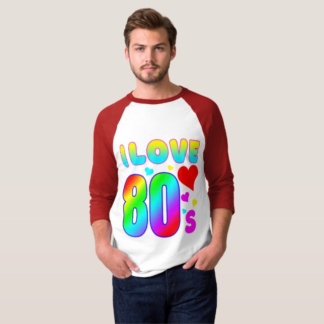j'aime T-Shirt des années 80 (Devant entier)