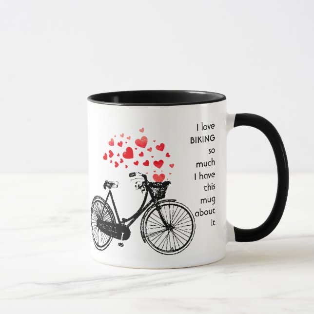 J'aime tellement le vélo que je m'amuse Citer Mug (Droite)