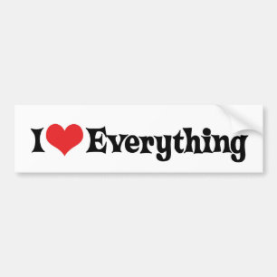 J'aime tout Sticker pare-chocs