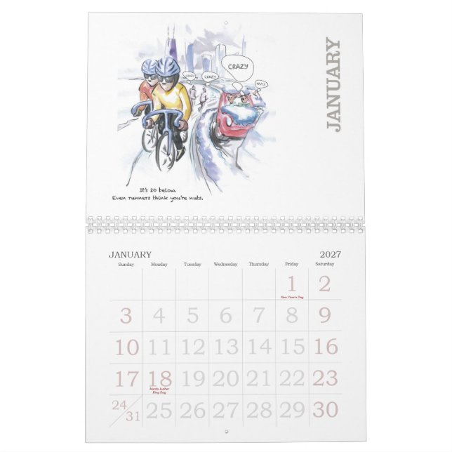 J'aime Tris 2013 - calendrier pour Triathletes (Jan 2027)