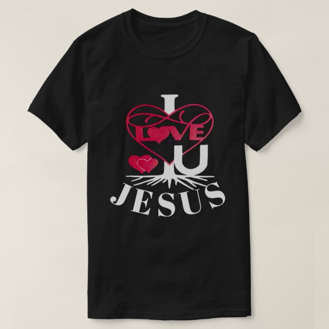 J'AIME U JESUS DARK T-SHIRT (Design devant)