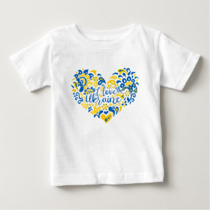 J'aime Ukraine inspiration citation coeur T-shirt