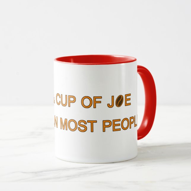 J'aime une tasse de joe plus... | Drôle Slogans de (Devant droit)