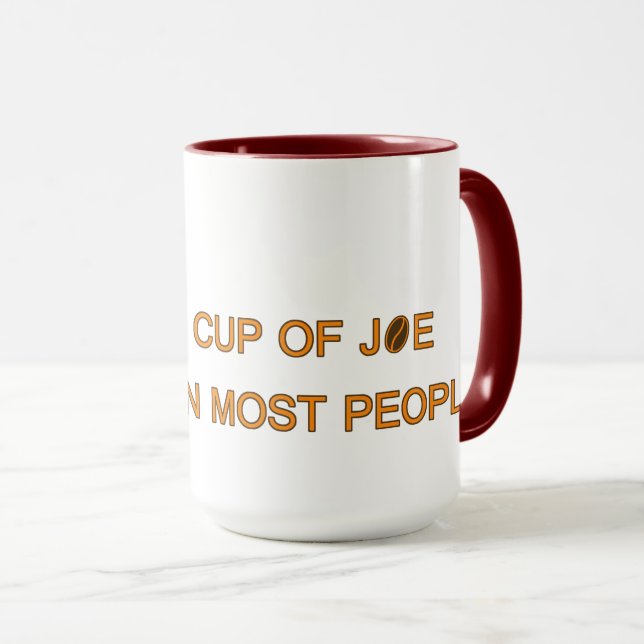 J'aime une tasse de joe plus... | Drôle Slogans de (Devant droit)