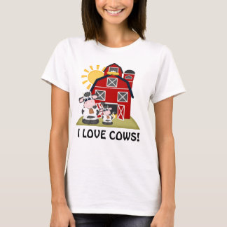 J'aime vaches Country Womens t-shirt