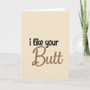 J'aime Votre Carte de Partenaire d'Amour de Fesses