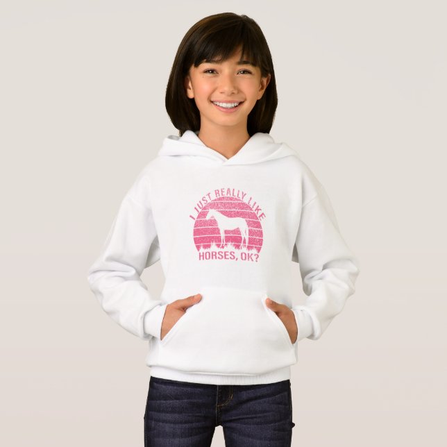 J'aime vraiment les chevaux en rose Rose (Devant entier)