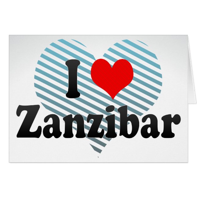 J'aime Zanzibar, Tanzanie (Devant Horizontal)