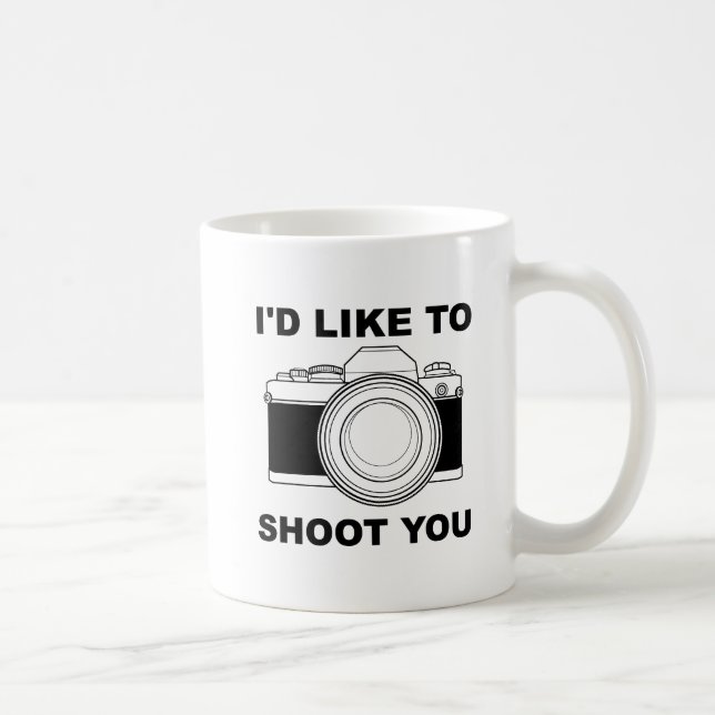 J'aimerais vous photographier drôle Mug (Droite)