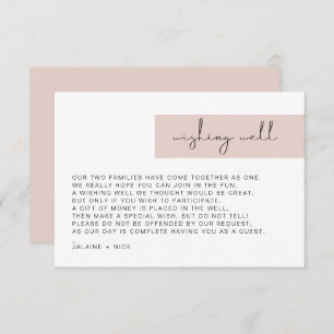 JALAINE Moderne rose pâle carte de bien-être