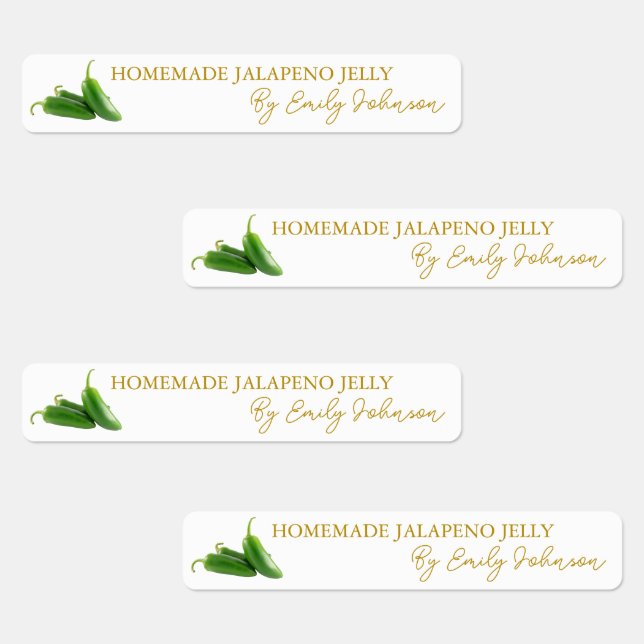 Jalapeno Jelly Thin Étiquette maison (Groupe)