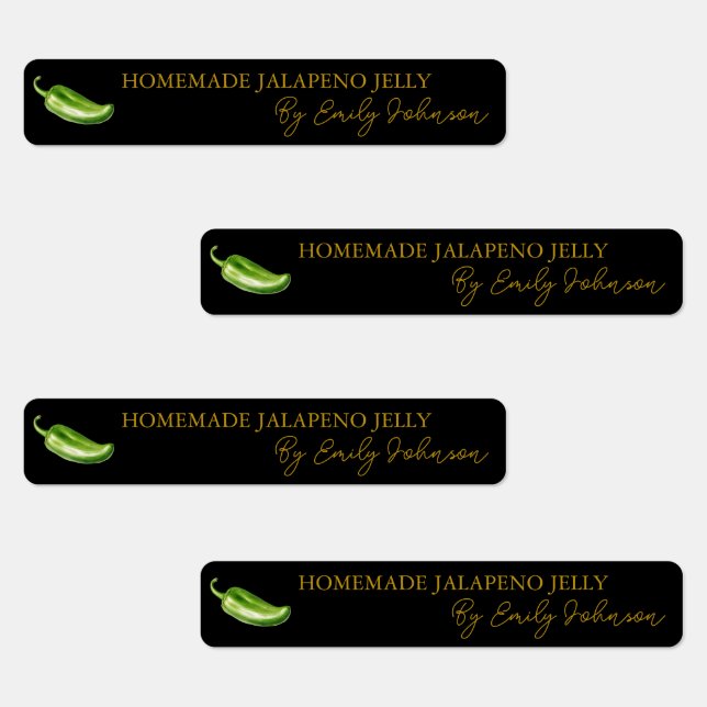 Jalapeno Jelly Thin Étiquette maison (Groupe)