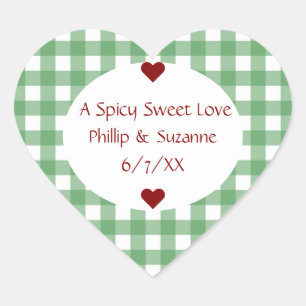 Jalepeno Jelly Wedding Favor Jar Sticker Étiquette