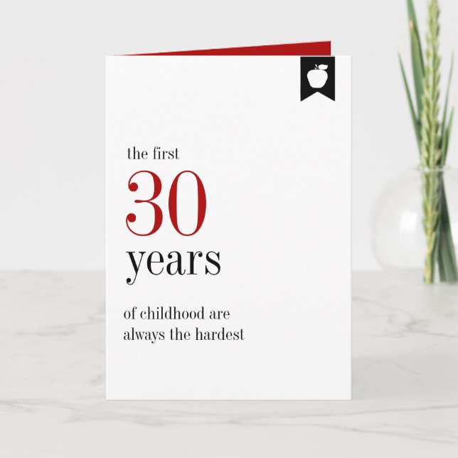 Jalon Anniversaire 30e Carte Anniversaire (Devant)