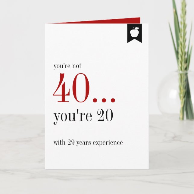 Jalon Anniversaire de l'expérience Carte d'anniver (Devant)