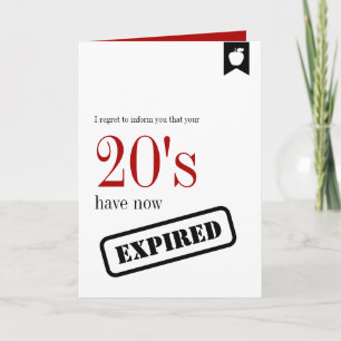 Jalon Anniversaire Expiré 30e Anniversaire Carte