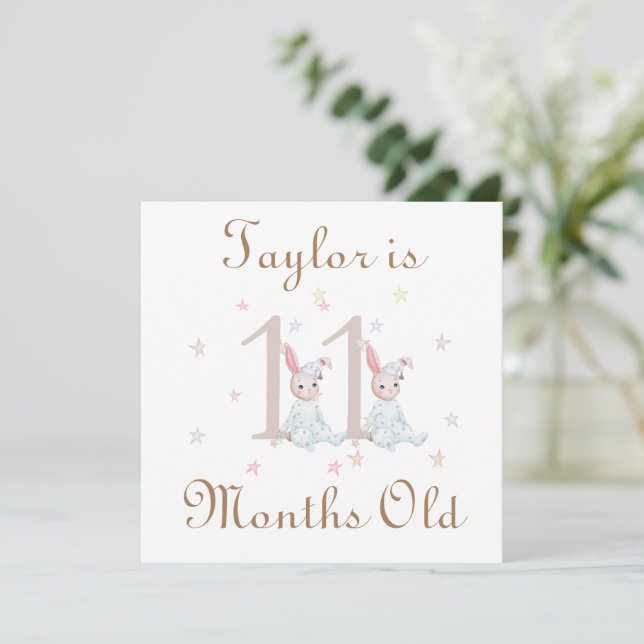 Jalons Bébés mignons Marqueurs 11 et 12 mois (Debout devant)