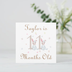Jalons Bébés mignons Marqueurs 11 et 12 mois