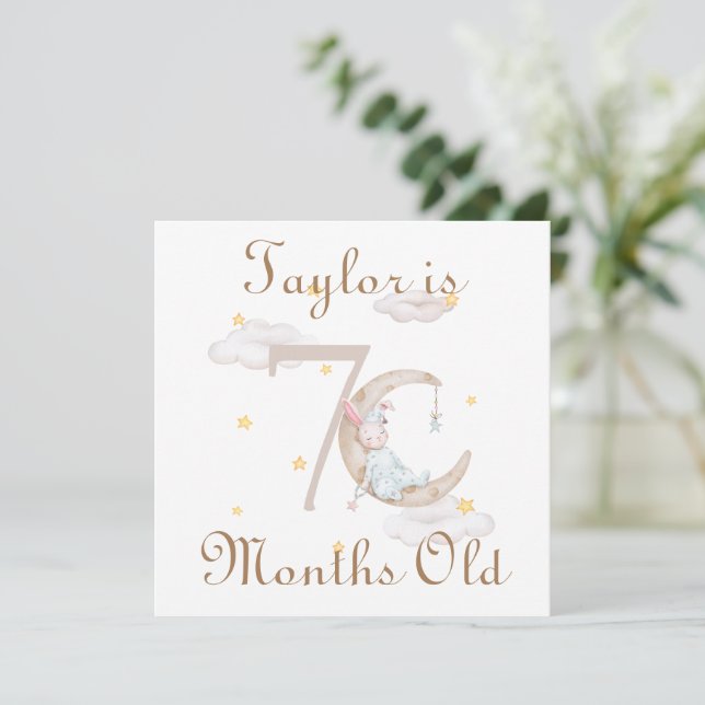 Jalons Bébés mignons Marqueurs 7 et 8 mois Vieux (Debout devant)