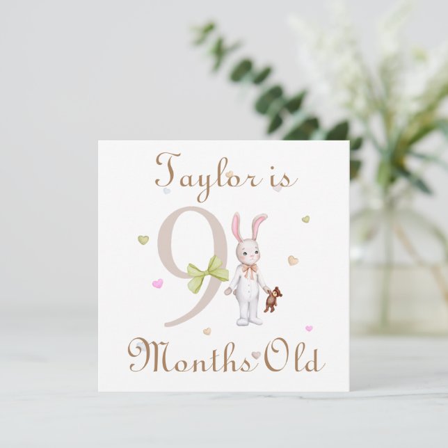 Jalons Bébés mignons Marqueurs 9 et 10 mois Vieux (Debout devant)