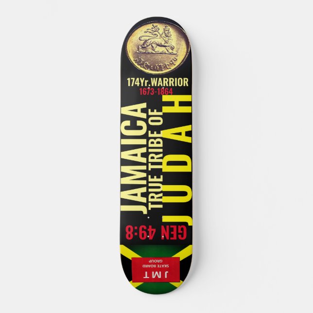 JAMAICA TRIBE OF JUDAH-GEN 49 8 Skateboard (Recto)