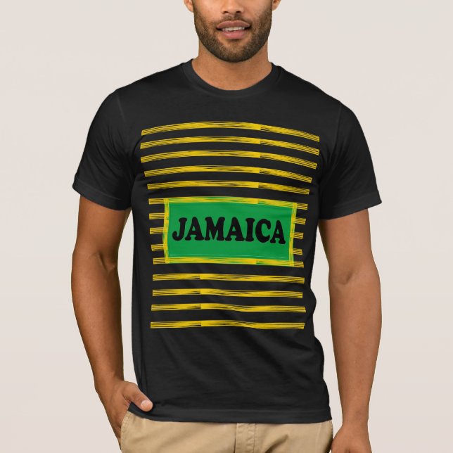 Jamaïcain Colours Designer#5 Modern Wave T-Shirt (Devant)
