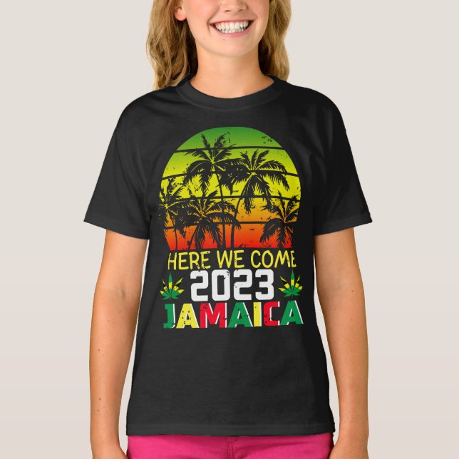 Jamaïque 2023 Nous venons Girl T-Shirt (Devant)
